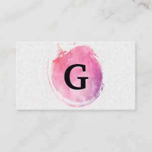 Cartão De Visita Água Bruta  Monograma grande