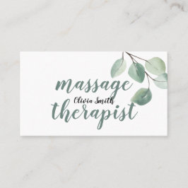 Cartão De Visita Água Colorida Rústica Moderna Floral Massageada  