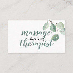 Cartão De Visita Água Colorida Rústica Moderna Floral Massageada  