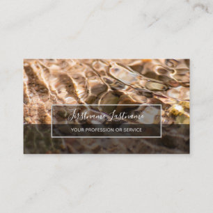 Cartão De Visita Água corrente em riacho claro para ônibus de saúde