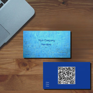 Cartão De Visita Água da Piscina   adicionar QR 