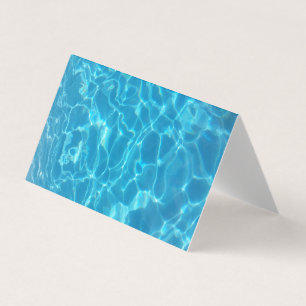 Cartão De Visita Água de Piscina Azul Céu Cristalino