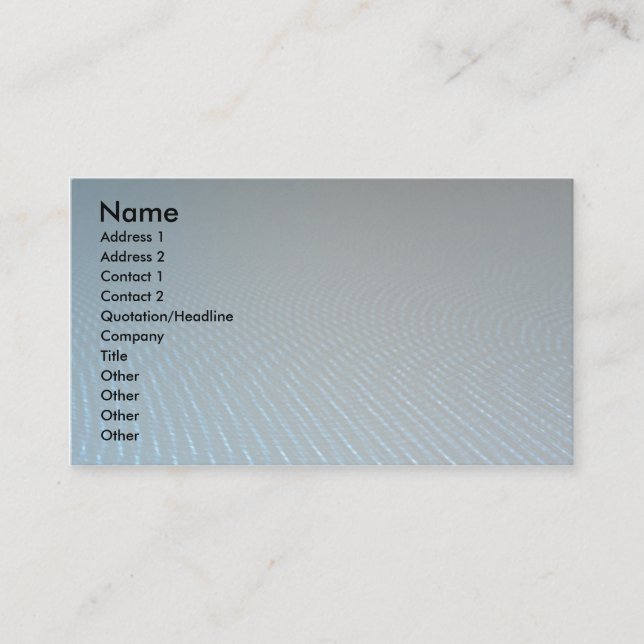 Cartão De Visita Água e vento (Frente)