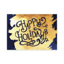 Aguarela Dourado do falso elegante boas festas