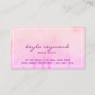 Cartão De Visita aguarela pinkish da composição da composição