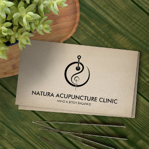 Cartão De Visita Agulha de Acupuntura - Yin Yang  