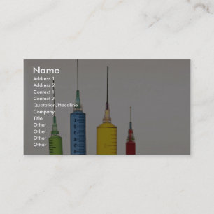 Cartão De Visita Agulhas Hypodermic