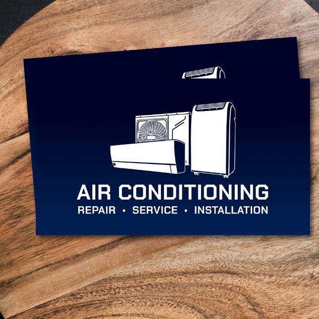 Cartão De Visita Air Conditioning – Repair • Service • Installation (Criador carregado)