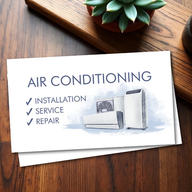 Cartão De Visita Air Conditioning – Repair, Service, Installation (Criador carregado)