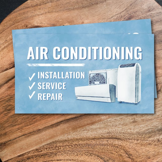 Cartão De Visita Air Conditioning – Repair, Service, Installation (Criador carregado)