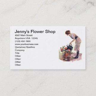 Cartão De Visita Ajardinar do cuidado da planta de jardinagem da