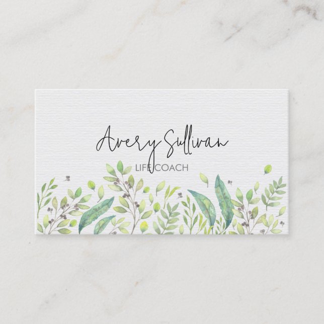 Cartão De Visita Ajuda pessoal do treinador de vida (Frente)