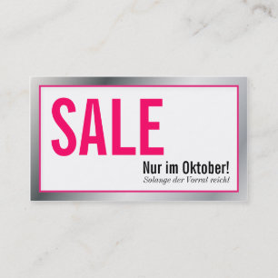 Cartão De Visita Aktions Karten