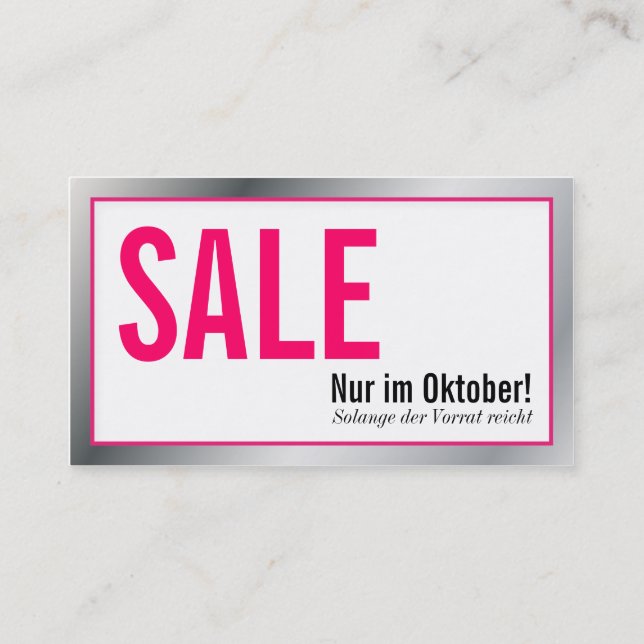 Cartão De Visita Aktions Karten (Verso)