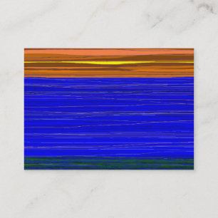 Cartão de visita alaranjado do mar dos azul-céu