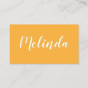 Cartão de visita alaranjado na moda moderno