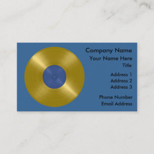 Cartão De Visita Álbum gravado Dourado