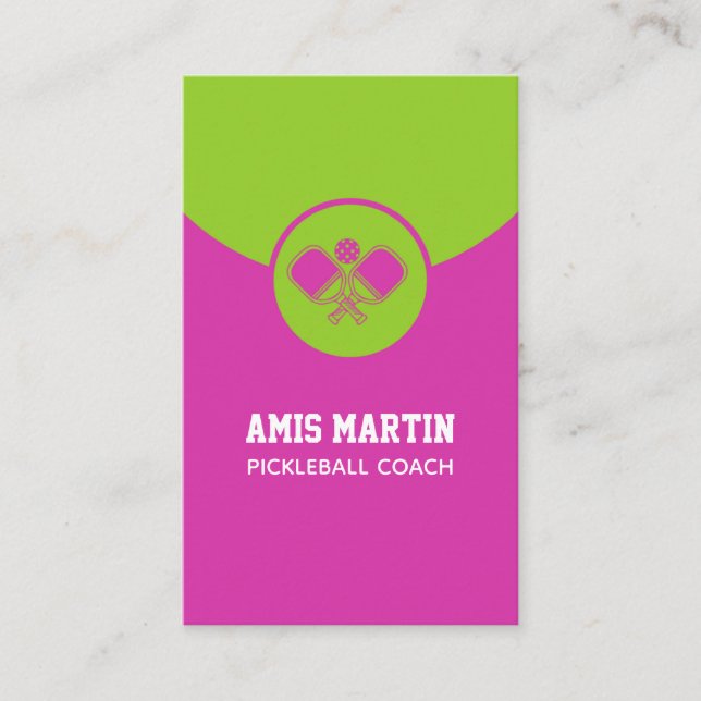 Cartão De Visita Alça-de-coleira-rosa (Frente)