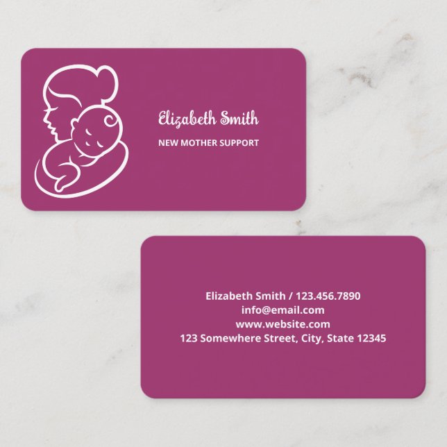 Cartão De Visita Aleitamento e amamentação (Frente/Verso)