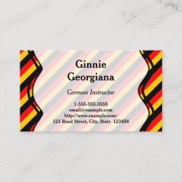 Cartão de visita alemão do instrutor