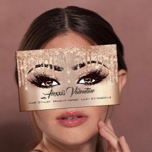 Cartão De Visita Alexxis Makeup Brow Lashes Glitter Waxing