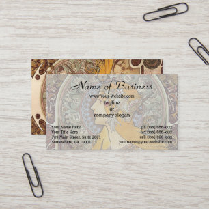 Cartão De Visita Alfonse Mucha Zodiac Art Nouveau