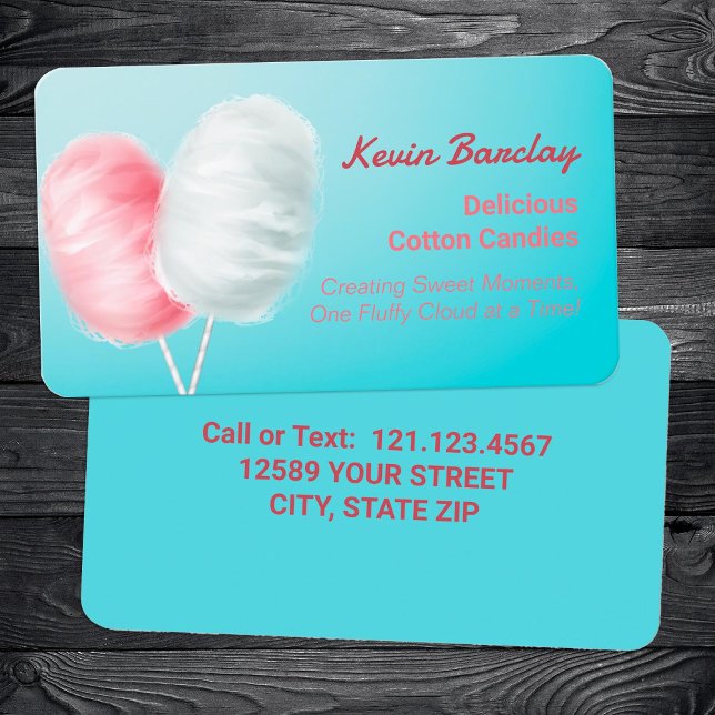 Cartão De Visita Algodão doce (Cotton Candy Business Cards)