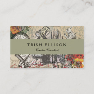 Cartão De Visita Alice no País das Maravilhas Cortina Bobagem