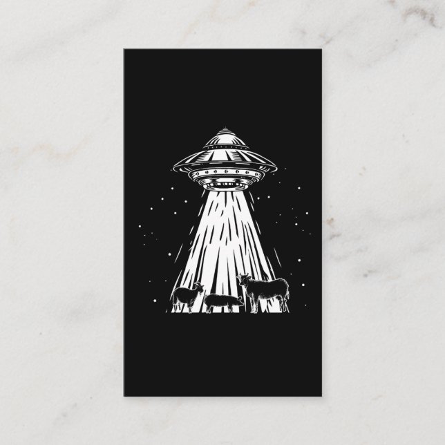Cartão De Visita Alienígena Engraçada De Agricultura Vaca Cultivo D (Frente)