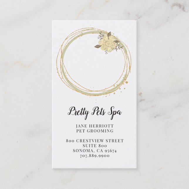 Cartão De Visita Alinhamento de Pet (Frente)