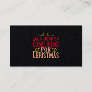 Cartão De Visita All Hearts Come Home For Christmas