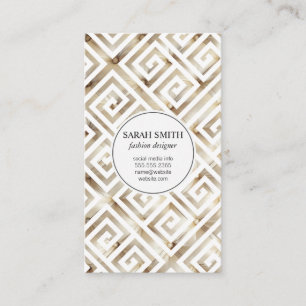 Cartão De Visita Almofada de Tecido Tufted / Dourado Metálico