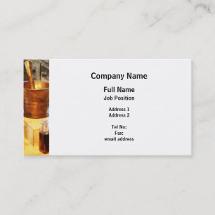 Cartão De Visita Almofariz e pilão de bronze