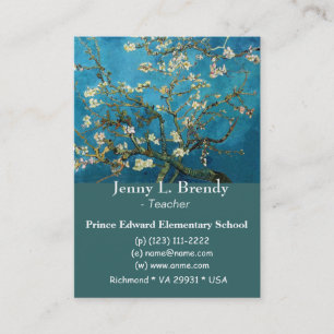 Cartão De Visita Almond Tree brilhante de Vincent van Gogh.