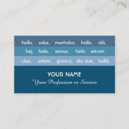 Cartão De Visita Alô das listras internacionais