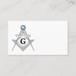 Cartão De Visita Alojamento de Freemasonry do Estado da Virgínia