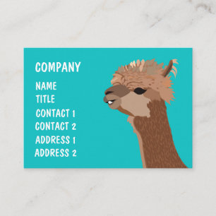 Cartão De Visita Alpaca Lhama 