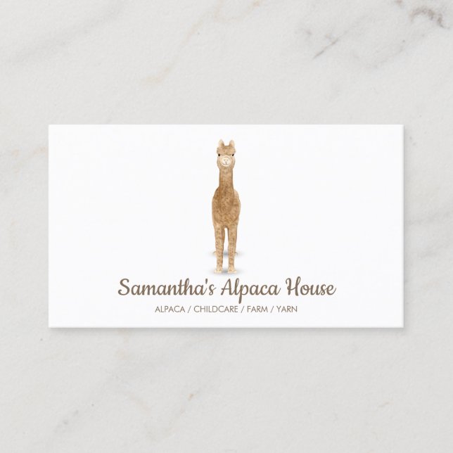 Cartão De Visita Alpaca Simples (Frente)
