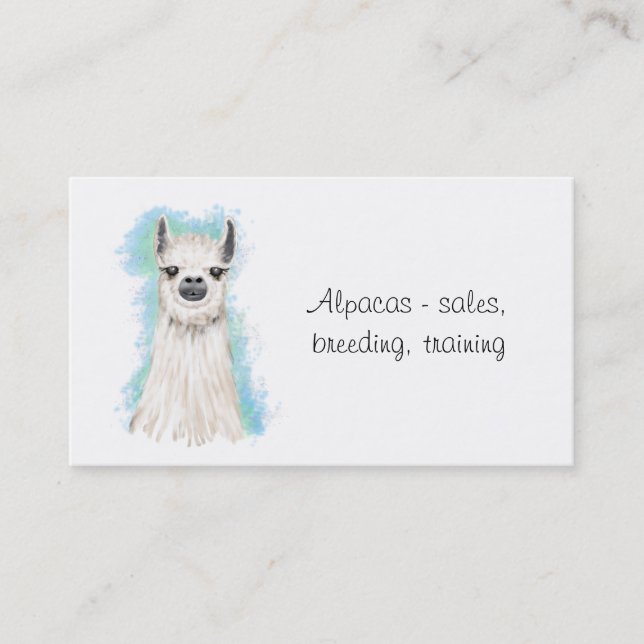 Cartão De Visita Alpacas e Llama (Frente)