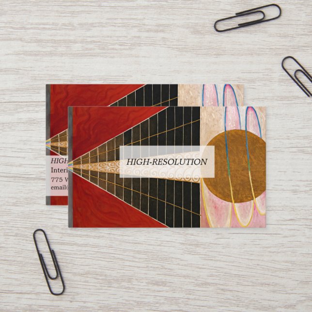 Cartão De Visita Altarpart, Grupo X, nº 2, por Hilma af Klint (Frente/Verso In Situ)