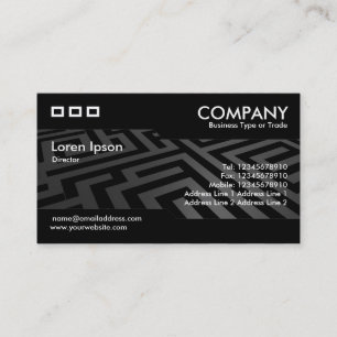 Cartão De Visita Alternativa - Maze Escuro