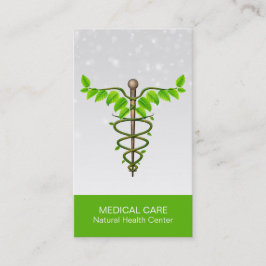 Cartão De Visita Alternativo Médico Caduco Verde Folha Branca