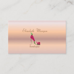 Cartão De Visita Altos saltos Dourados do Rosa proffesional Elegant