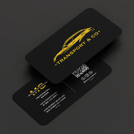 Cartão De Visita Alugar um driver de carro Chauffeur Black Yellow R