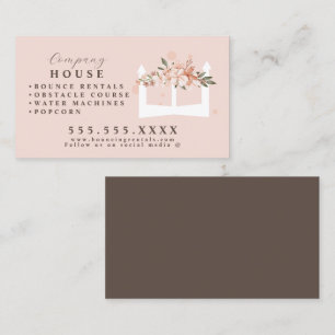 Cartão De Visita Aluguel do Partido Bunt da Casa Branca Inflável