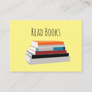 Cartão De Visita Amante de Livros Leitor de Livros