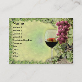 Cartão De Visita Amante de vinho.? Mestre da arte do vinho do