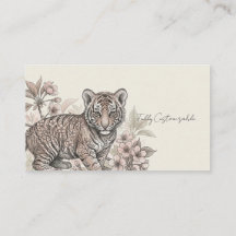 Amantes do Tigre e Sakura Modernos Wabi-Sabi