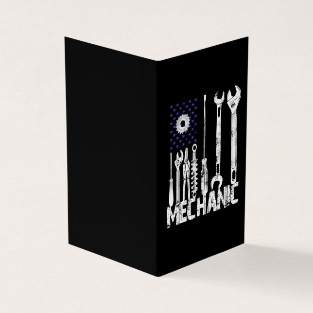 Cartão De Visita Amantes Mecânicas| Mechanic USA Flag (Exterior)
