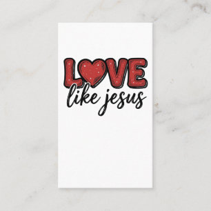 Cartão De Visita Amar Como Jesus Camiseta Vintage Cristã Design_1
